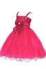 Abito da Cerimonia Bambini con Applique in Organza mini con Fiocco alta vita Conotta - 2