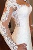 Abito da sposa shiena sheer a terra con applique naturale meravigliosa a sala - 4