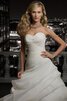 Normale Taille pick up A-Linie langes Brautkleid mit Schleife aus Organza - 3