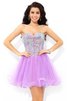 Prinzessin A-Linie Normale Taille Kurzes Formelles Cocktailkleid - 1