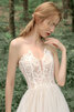 Abito da sposa cuore a-line a terra all aperto fantastico naturale - 4