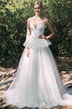 Abito da sposa principessa in tulle favoloso con increspature meravigliosa moderno - 1