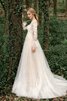 Abito da sposa con fiore naturale sogno convenzionale in tulle scintillante - 4