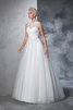 Abito da Sposa Ball Gown A Terra Alta Vita Vintage Senza Maniche - 3