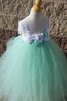 Abito da Cerimonia Bambini con Piega con Fiore con Fusciacca A Terra Ball Gown Cappellino - 3