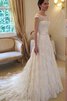 Abito da Sposa Principessa Tondo in pizzo A-Line Ball Gown con Nastro - 2