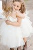 Abito da cerimonia bambini squisito in tulle quadrato principessa con nastro a-line - 2