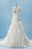 Trägerlos Dom Meerjungfrau Stil langes Brautkleid mit Juwel Mieder mit Perlen - 1