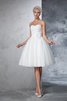 Abito da Sposa Semplice Mini Vintage A-Line Principessa - 3