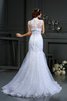 Robe de mariée distinguee classique de sirène de traîne moyenne avec sans manches - 2