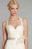 Abito da Sposa in Tulle con Fiore con Nastro Naturale in pizzo seducente - 3