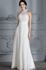 Abito da Sposa A Terra Senza Maniche Principessa in Chiffon Naturale - 1