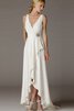 Robe de mariée informel de fourreau en chiffon avec fronce avec sans manches - 1