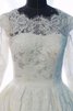 Abito da Sposa con Increspature in Raso conservatore A-Line Elegante in Pizzo - 2