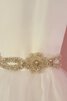 Perlenbesetztes Juwel Ausschnitt Ärmellos bodenlanges langes Blumenmädchenkleid aus Tüll - 5