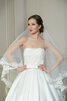 Abito da Sposa con Applique con Fiocco A-Line Senza Maniche Naturale in Raso - 3