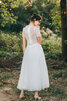 Robe de mariée arrivée au cheville col ras du cou unique vintage romantique - 5