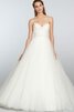 Abito da Sposa con Perline Ball Gown Naturale Senza Maniche Schiena Nuda in Tulle - 1