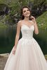 Abito da Sposa con Applique radiosa classico Senza Maniche con Piega sogno - 3