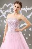 Perlenbesetztes A Linie Quinceanera Kleid aus Tüll - 3