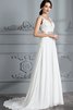 Abito da Sposa Semplice Principessa a Spiaggia in Chiffon A-Line - 5