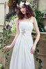 Outdoor keine Taille Perlenbesetztes drapiertes besonderes romantisches Brautkleid - 5