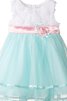 Robe de cortège enfant bref en tulle fermeutre eclair de tour de ceinture en haute a-ligne - 1