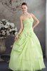 Pick up Duchesse-Linie Paillettenbesetztes Quinceanera Kleid mit Herz-Ausschnitt mit Blume - 7