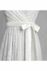 Reißverschluss Spitze stilvolles legeres Brautkleid mit Gürtel mit gekappten Ärmeln - 7