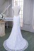 Robe de mariée naturel en satin sans dos col en forme de cœur manche nulle - 2