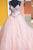 Abito Quinceanera Senza Maniche Ball Gown Naturale con Cristino Conotta - 1