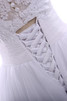 Abito da Sposa in pizzo con Cristino Semplice Pudica con Perline Moderno a Sala - 7