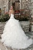 Abito da Sposa Ball Gown in Organza con Perline Romantico con Increspature A-Line - 2