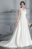 Abito da Sposa Elegante Senza Maniche in Raso Ball Gown V-Scollo - 2