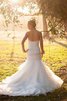 Robe de mariée naturel distinguee en tulle de traîne moyenne avec sans manches - 2