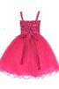 Abito da Cerimonia Bambini con Applique in Organza mini con Fiocco alta vita Conotta - 3