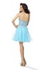 Prinzessin Normale Taille Herz-Ausschnitt Sexy Cocktailkleid mit Rüschen - 2