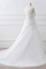 Abito da sposa con perline splendente a-line naturale a sala con applique - 3