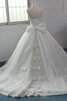 Robe de mariée en satin avec chiffon en organza de mode de bal avec nœud - 2