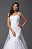 Robe de mariée longue delicat avec perle bandouliere spaghetti avec sans manches - 5