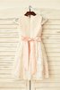 Robe de cortège enfant naturel ligne a de princesse col u profond fermeutre eclair - 2