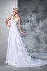 Robe de mariée classique luxueux en chiffon manche nulle de princesse - 5