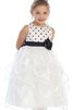 Robe de cortège enfant manche nulle de lotus avec fleurs col u profond - 3