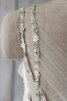 Strand A-Line natürliche Taile gerüschtes Brautkleid mit Kristall - 4