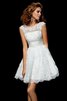 Abito Homecoming in Organza con Manica Corte Principessa con Applique Naturale - 1