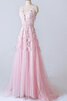 Robe de bal luxueux romantique textile en tulle a-ligne decoration en fleur - 3