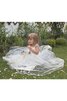 Robe de cortège enfant naturel plissé avec nœud de mode de bal en tulle - 4