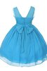 Robe de cortège enfant plissé avec perle ligne a avec manche épeules enveloppants - 4