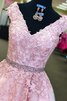 Robe de soirée longue de princesse appliques manche nulle avec zip - 2