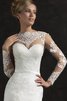 Abito da Sposa Cuore Schiena Nuda con Applique Seghettato Scollo lusso in pizzo - 3